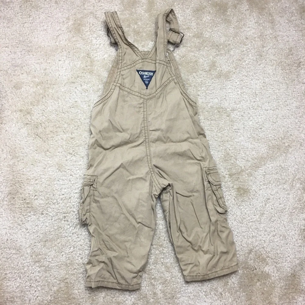 Osh Kosh Tan Overalls Size 9 Months